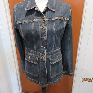 Liz Claiborne Denim Jacket, Button Up, Size M